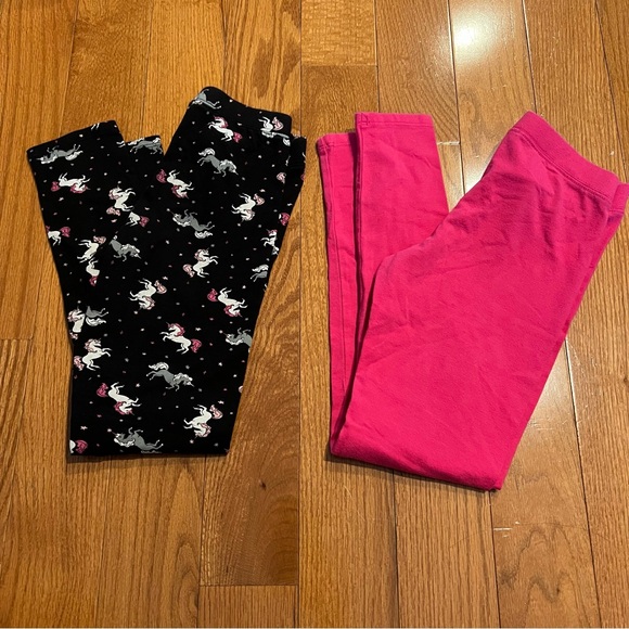 Members Mark Girls Favorite Legging pants size 7/8 - 2 set bundle - unicorn pink - Picture 1 of 6